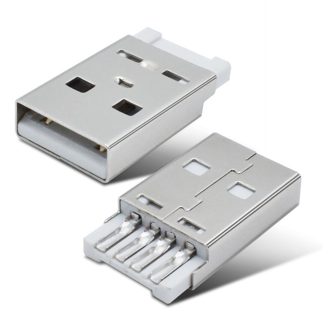 Short Body Copper USB A Male Connector Type 2.0 For Data Cable