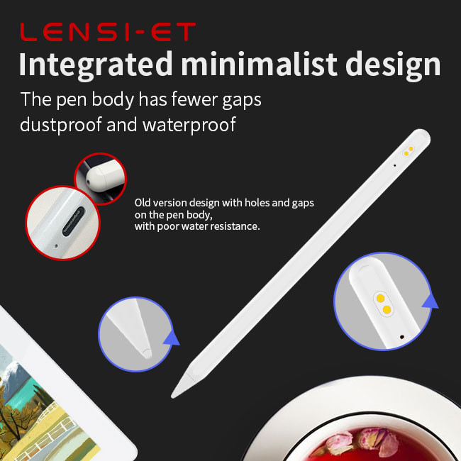 White Charging Case Precision Capacitive Stylus Touch Screen Pen For Student School Work
