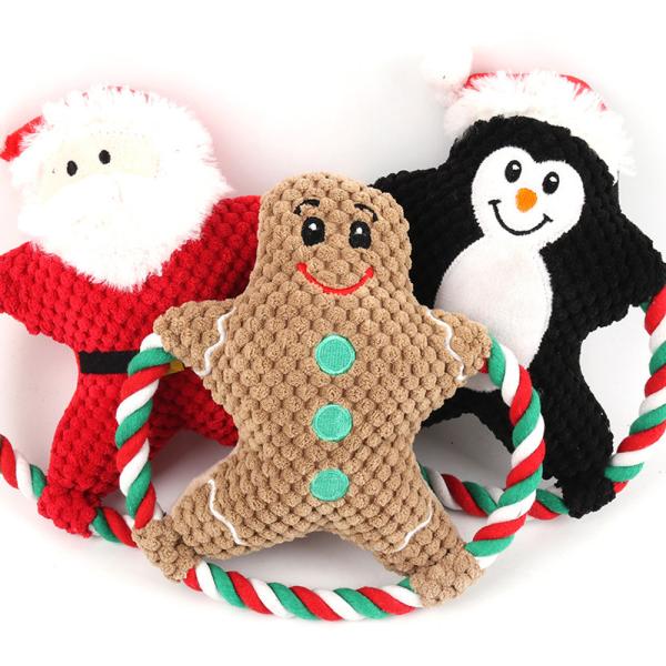 Animated Plush Christmas Toys Santa Claus Tightly Sewn Stitches With Air Bag