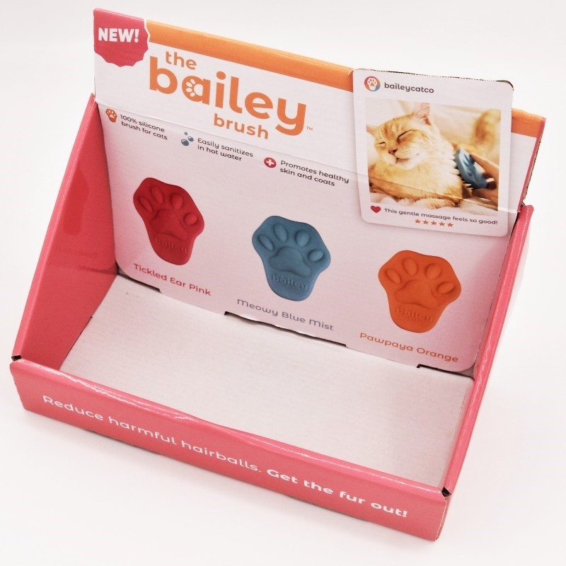 Small Display Stand Corrugated Mailer Boxes For Supermarket CMYK Printing