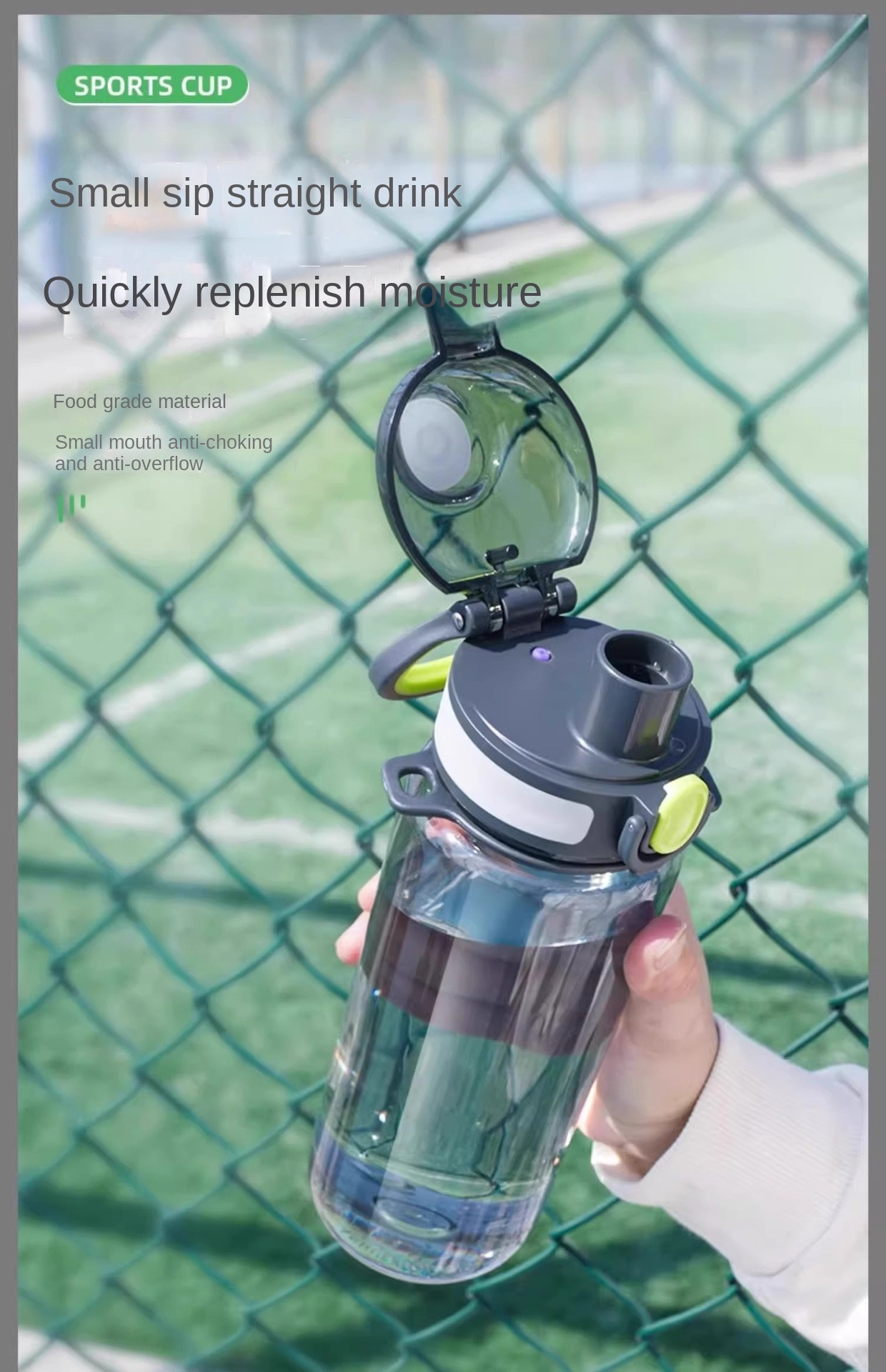 900ml 1300ml Water Bottle Large Capacity Men Portable Tritan Plastic Clear Water Bottle With Handle Double Leakproof Humanized Design