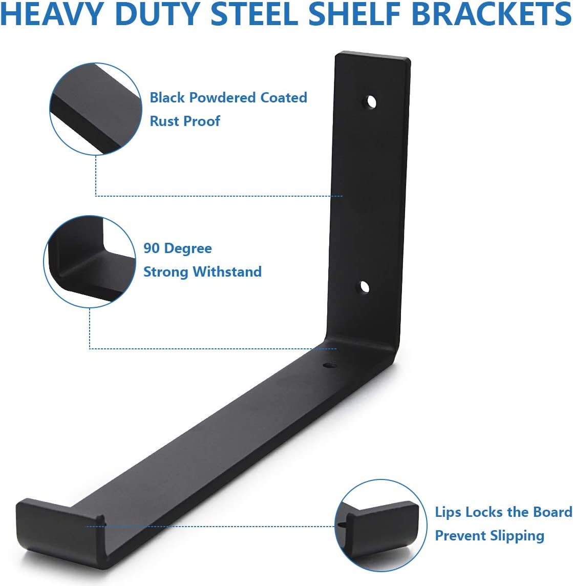 ISO9001 Rohs CE 16949 Heavy Duty Hook Brackets for Shelves Thickness 0.1-5mm