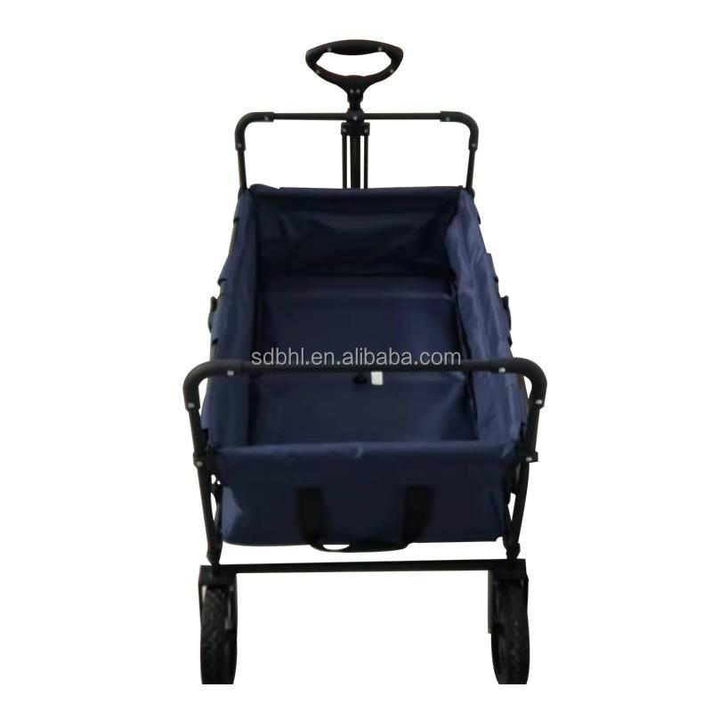 Green Beach Wagon Folding Four Wheels Hand Push Cart Dimension L x W x H 86*46*85