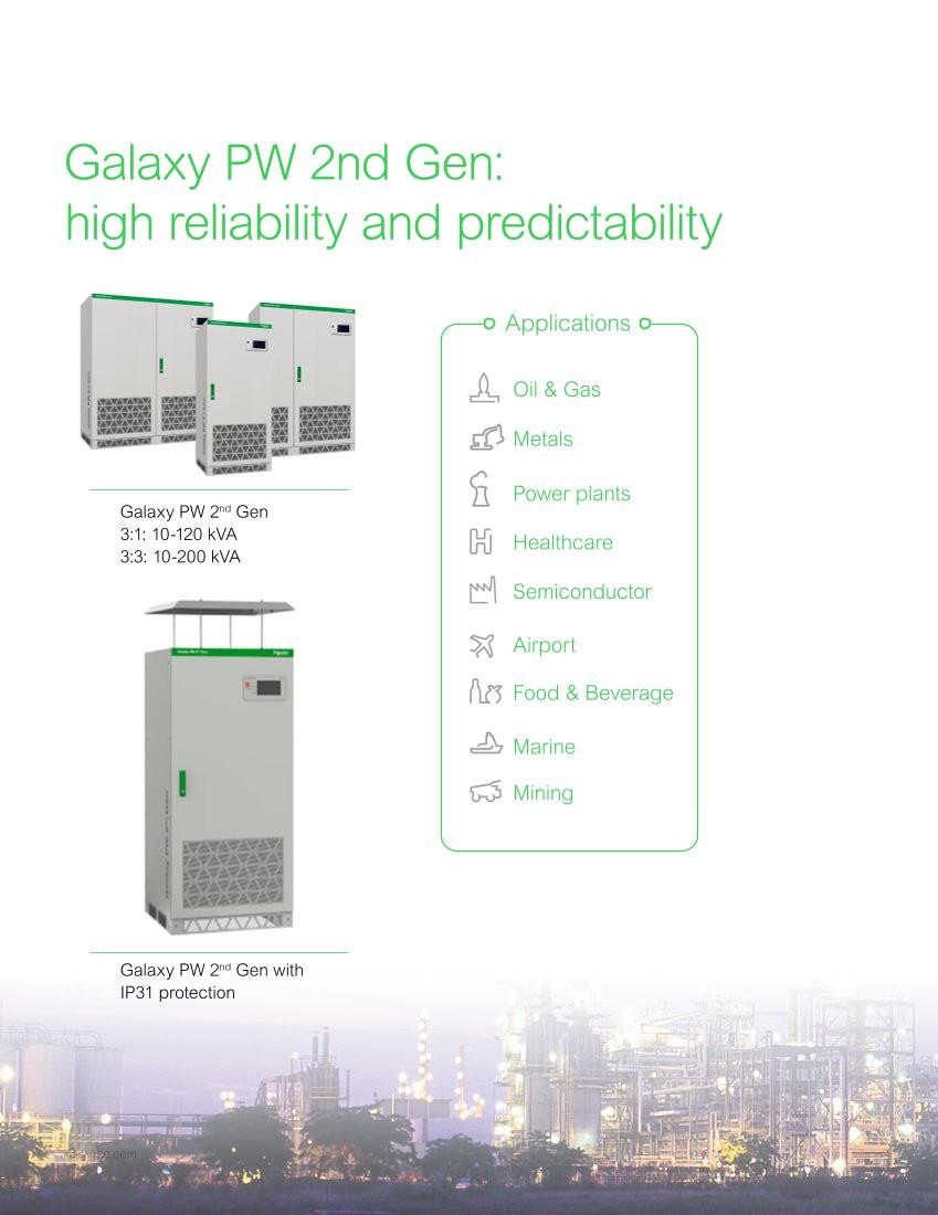 2nd Gen Galaxy PW UPS 100kVA 400VAC 12 Pulse SCR Rectifiers With Input Transformer