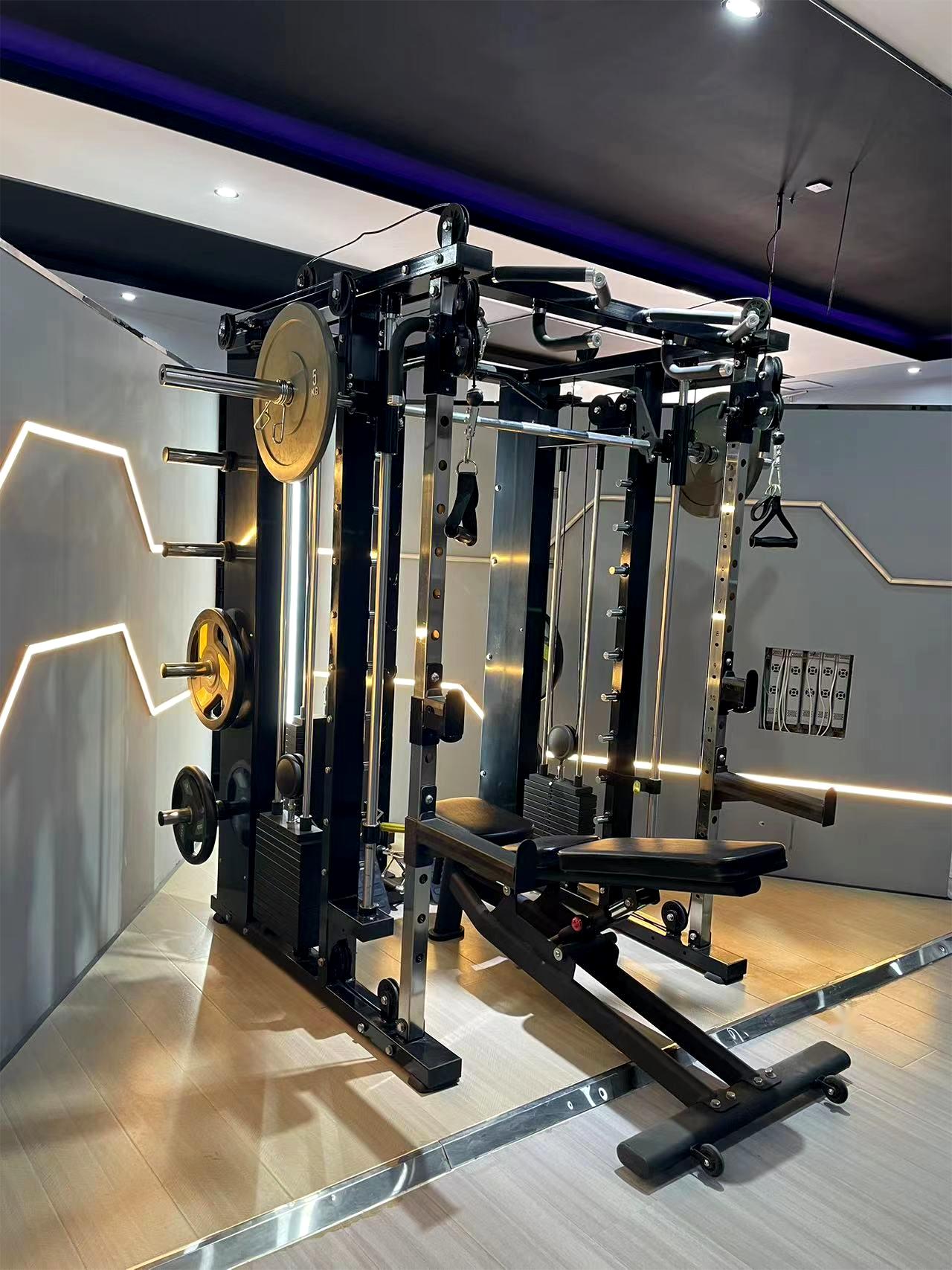 Home Gym Sport Equipment Station Multi Functional Power Cage Squat Rack Weightlifting Smith Machine