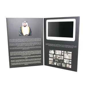 Customized Video In Folder Digital LCD 2.4 Inch With Rechargeable Lithium