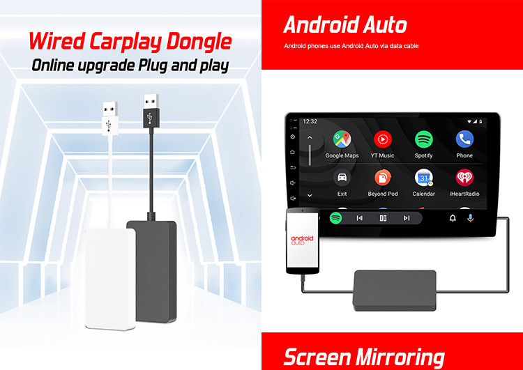 Automotive Electronic Accessories Carplay Dongle Plug And Play Support Mirror Link