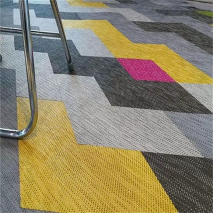 Square 60*60cm Pvc Vinyl Flooring Sheet Yellow Color Easy Install