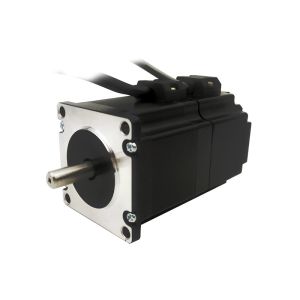 China NEMA23 size 57mm Stepper motors with permanent magnet brake motor torque 1.3N.m(186oz-in) shaft diameter 6.35/8.0mm 3A on sale