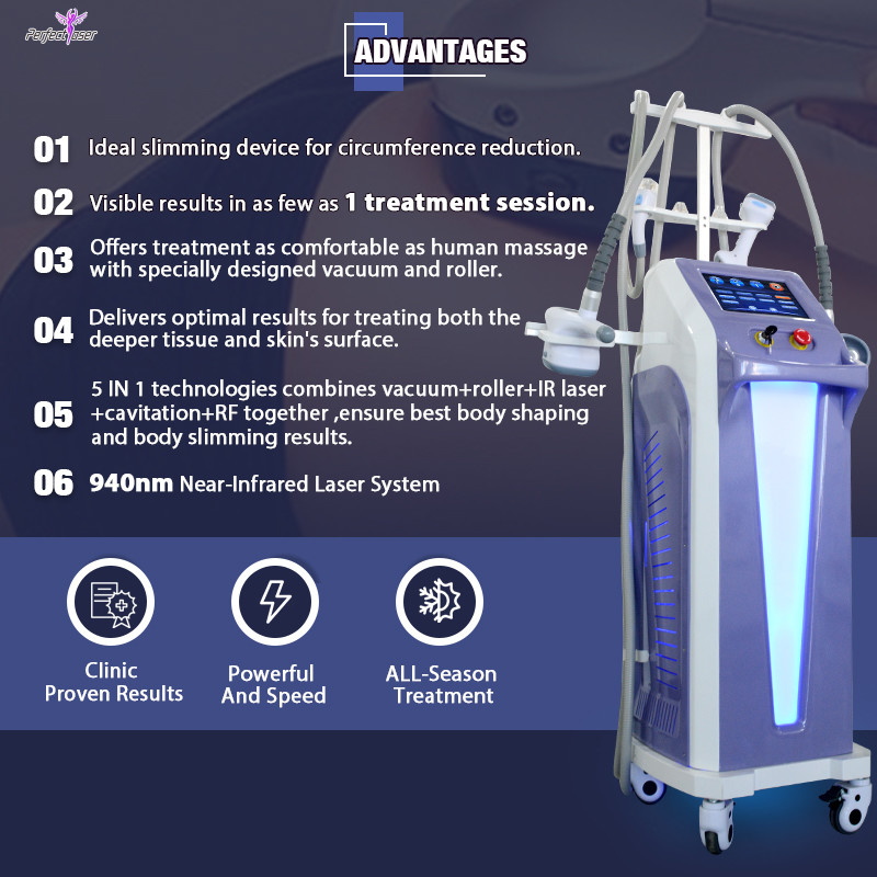 Adjustable Pulse RF Cavitation Body Shape With Infrared Laser