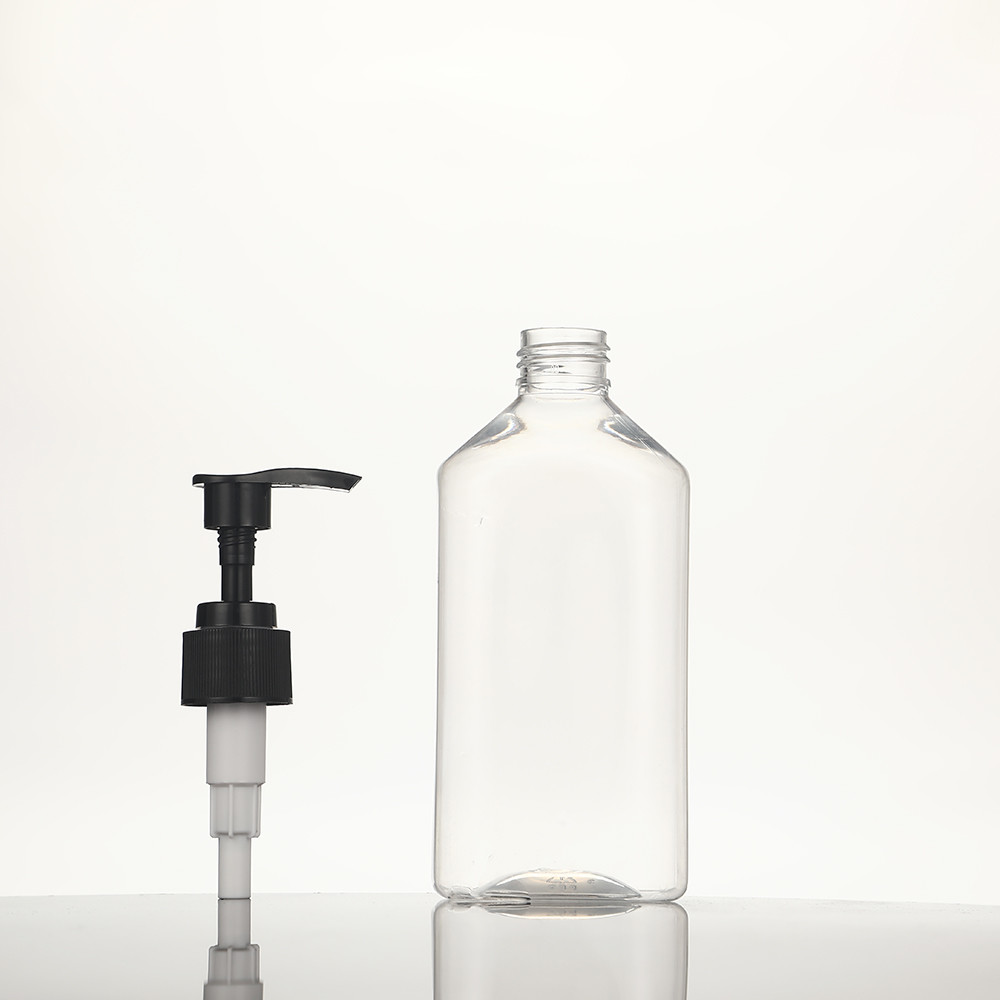 Petroleum Free Clear 250ml 300ml 500ml Lotion Bottles with UV Electroplated Cap