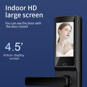 S819-2MAX Digital Lock with Camera Video Intercom Fingerprint Code Key Card Tuya