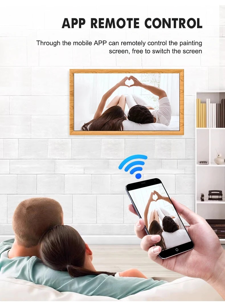 2K FHD Display Digital Painting Photo Frame For Home Wall Mount