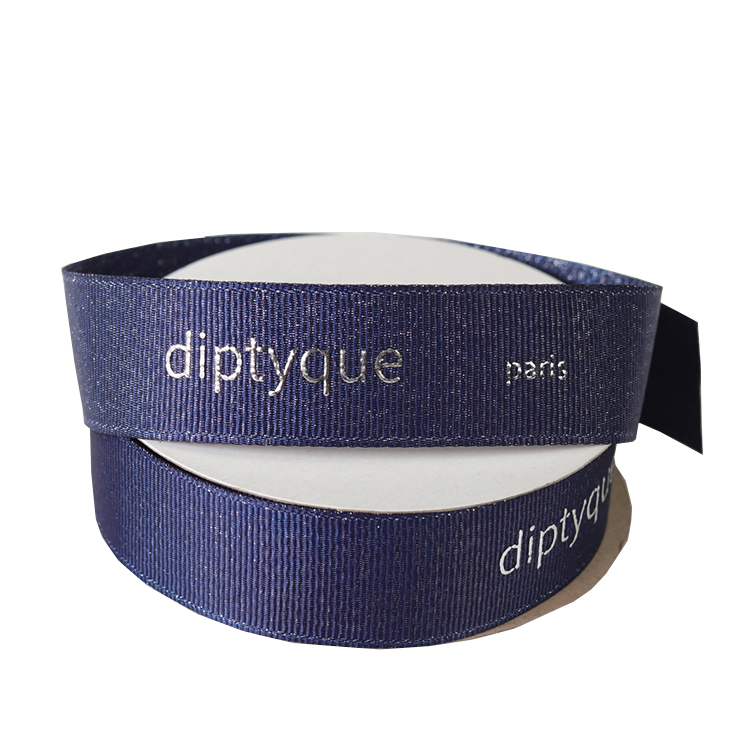 Colored 25MM Satin Ribbon , Customized Logo Double Sided Satin Ribbon