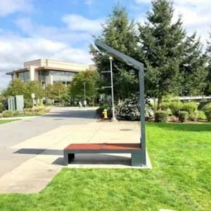 Advertising Scrolling Solar Smart Bench Outdoor Park Solar Bench With Digital