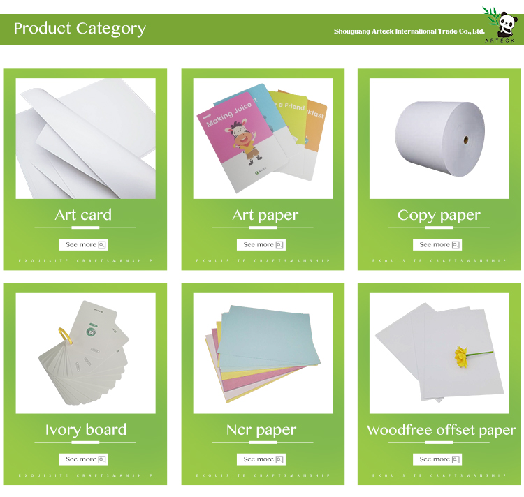 300gsm Coated Gloss Writing and Printing Paper 100% Virgin Pulp Raw Material Used