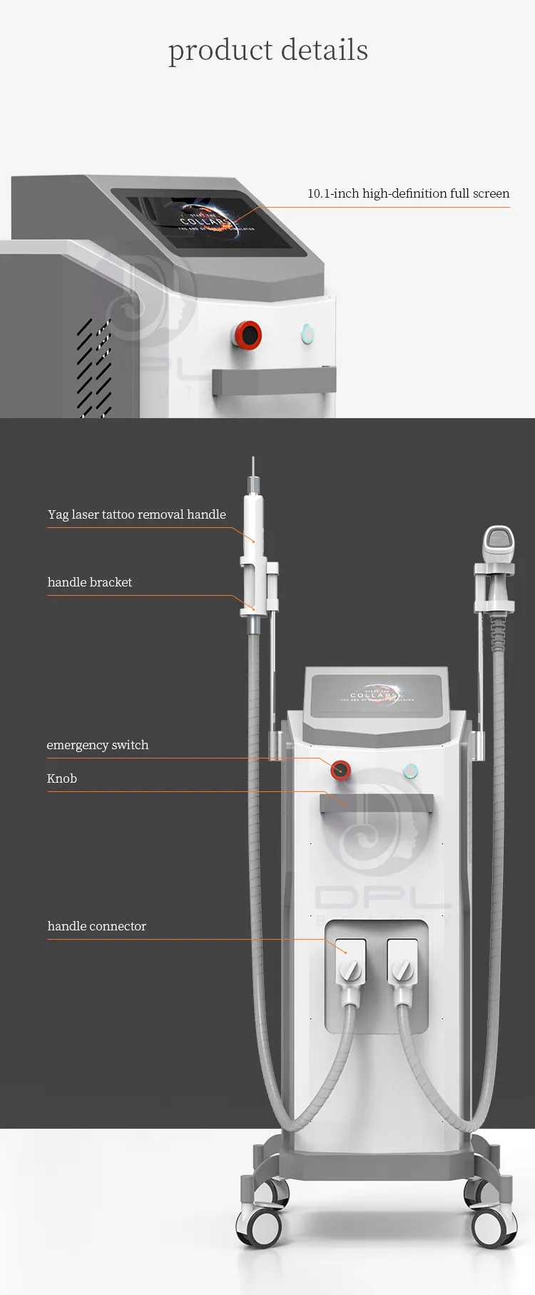 Diode Laser 755/808/1064 Nd Yag Laser Tattoo Removal 2 In 1Permanent Hair Removal Machine Skin Rejuvenation