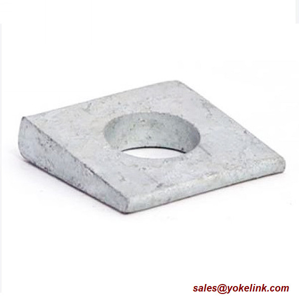 F436 Square Beveled Structural Hardened Washer Medium Carbon Steel Hot Dip Galvanized