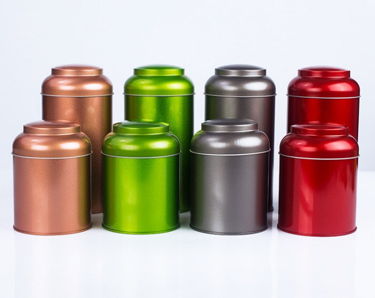 CMYK Large Metal Storage Tins With Lids Aluminum Airtight Herb Container