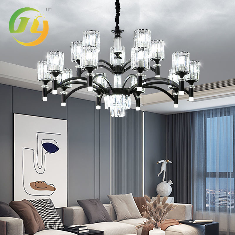 Nordic Light Luxury Living Room Bedroom Restaurant White Crystal Pendant