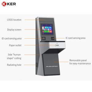 Tourist Car Wash Cafe bar library touch printing Terminal RFID Kiosk For Library