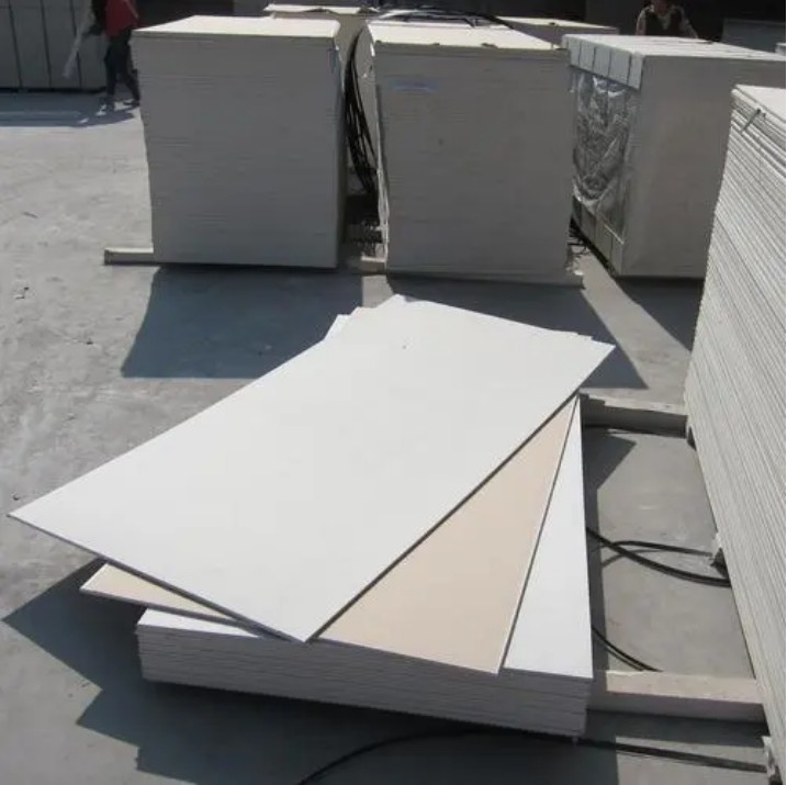 Rectangular Gypsum Ceiling Boards White Screw Fixing Installation Method