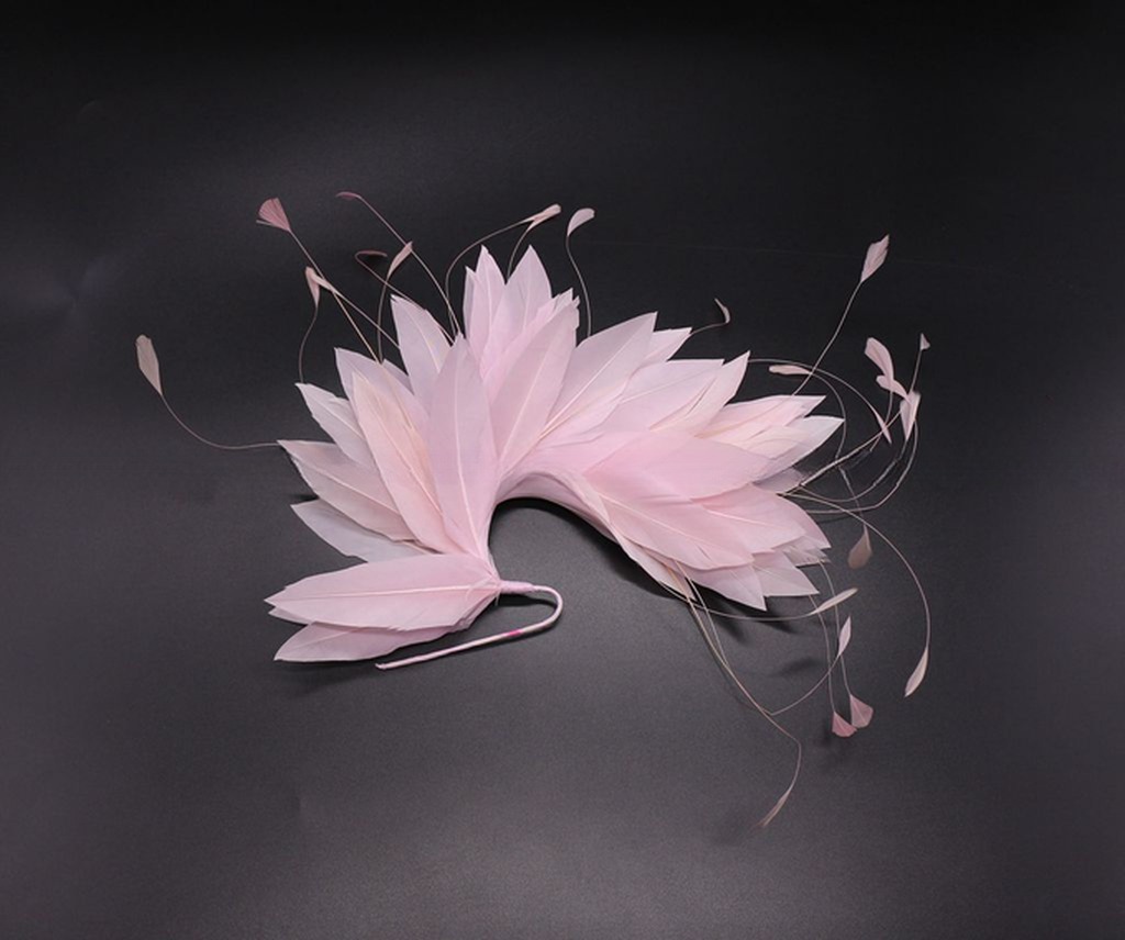 Pattern Dyed Goose Feather Flower Mount with Wire Accessory Customer's Choice