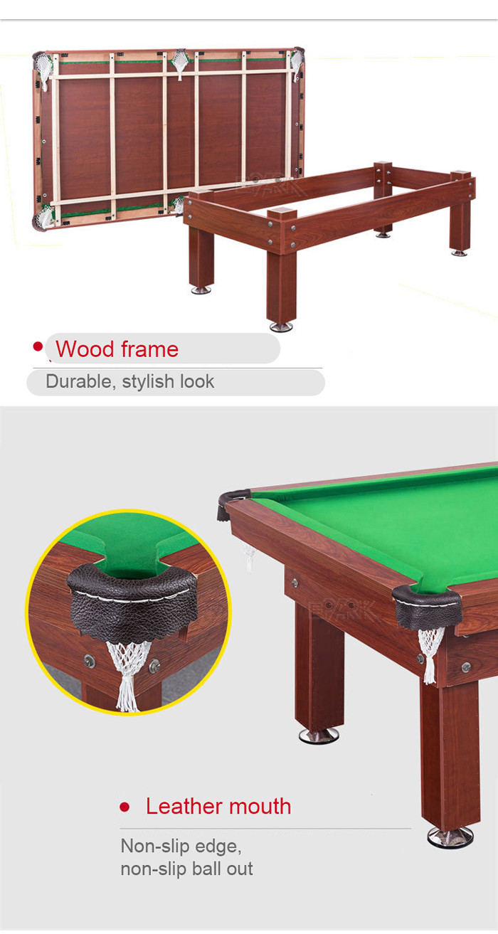 Begonia Amusement Game Machines Professional Russian Oak Wood Top Rail Snooker Board Table 9FT