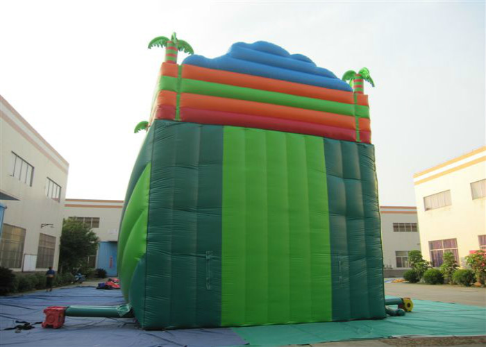Long inflatable rabbit palm trees high dry slide inflatable high dry slide with arch for sale