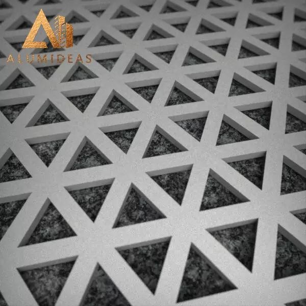 Decorative external laser cut metal privacy panels