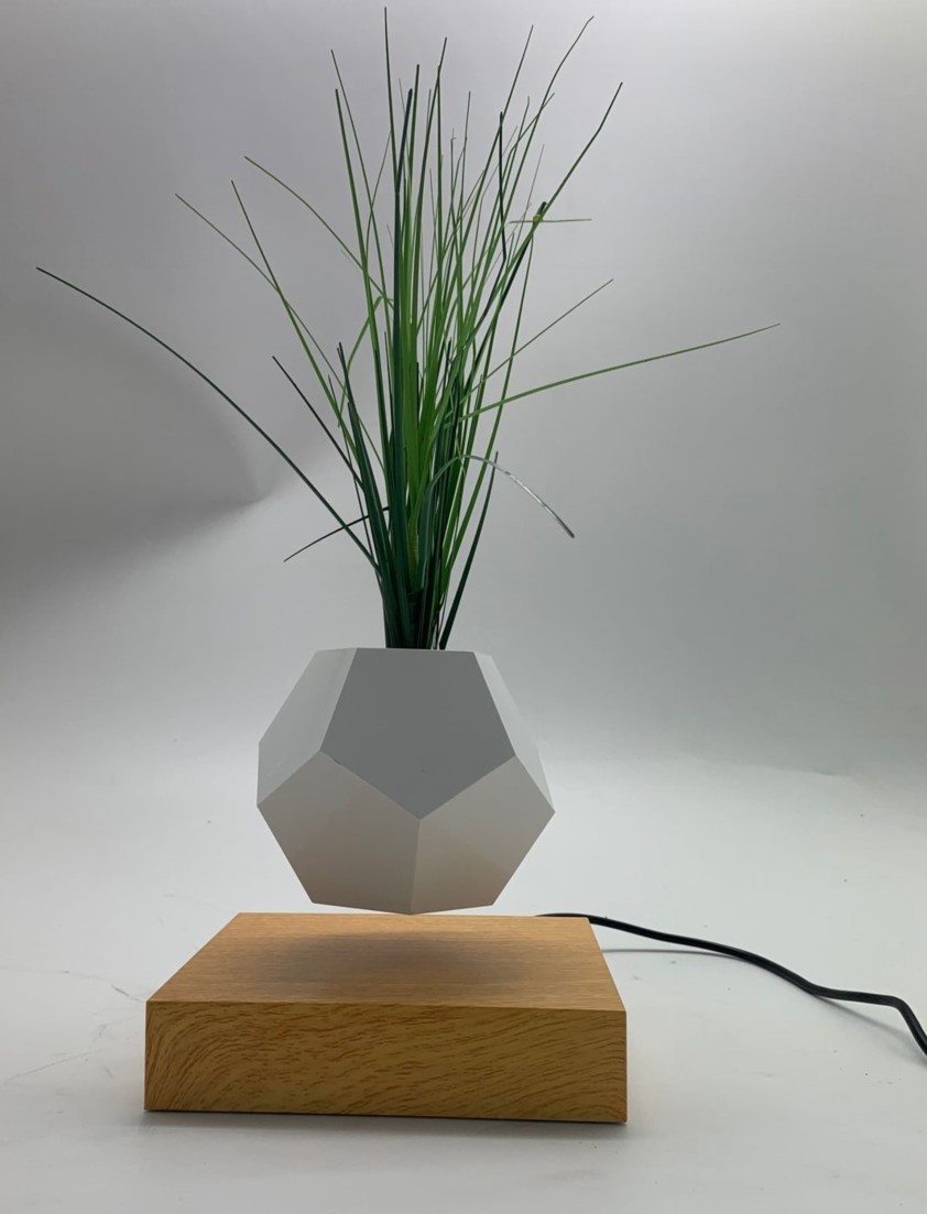 MAGNETIC levitation air bonsai plant pot black pot,floating plant pot