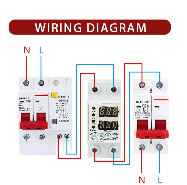 Digital Voltage Protector Home Voltage Protector Electrical Voltage Surge Protector