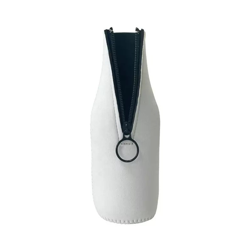 Personalized Sublimation Neoprene Beer Bottle Sleeve With Zipper