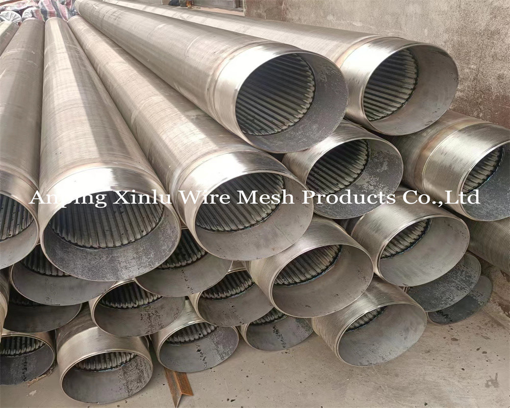 Galvanized 2.5x4mm Welded Profile Vee Wire Screen Tube for Water Treatment and Industrial Filtering Applications