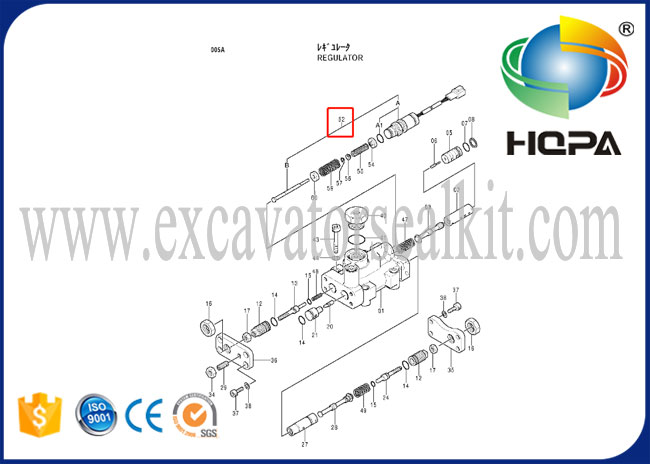 9745876 Main Pump Pilot Solenoid for Excavator Hitachi EX200-5
