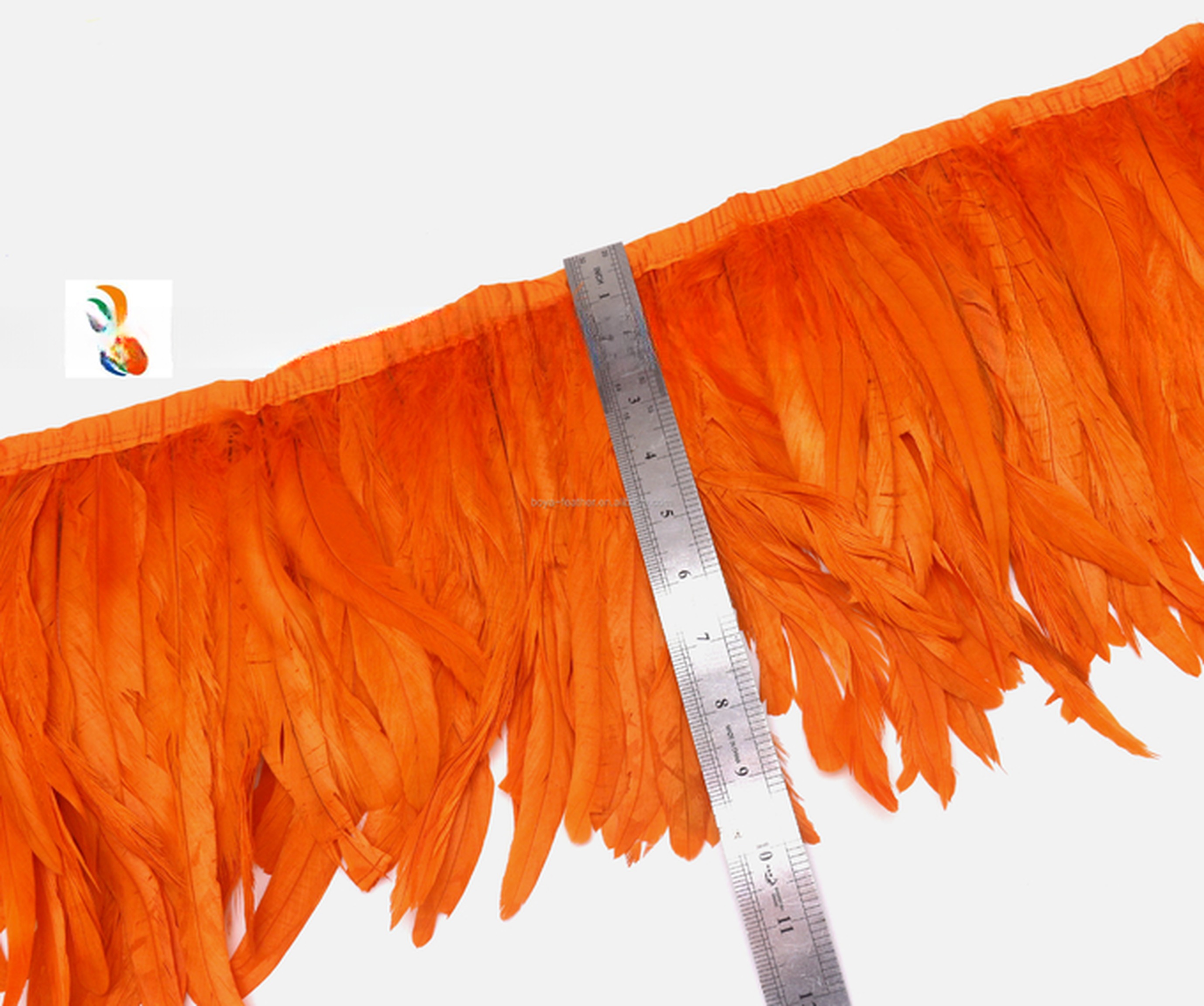 Vibrant Dyed Chicken Feather Coque Rooster Fringe Trim for Party Decoration Supplies