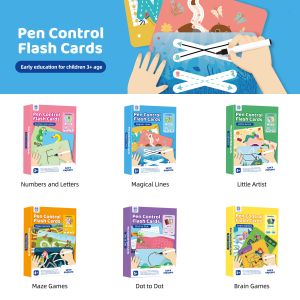 ASTM F963-17 Pen Control Tracing Flashcards For Learning Writing Patterns /