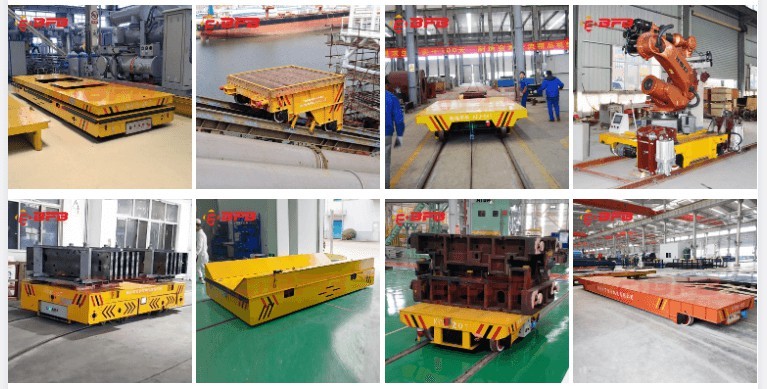 Injection Molding Industrial Electric Trolley Platform With Track