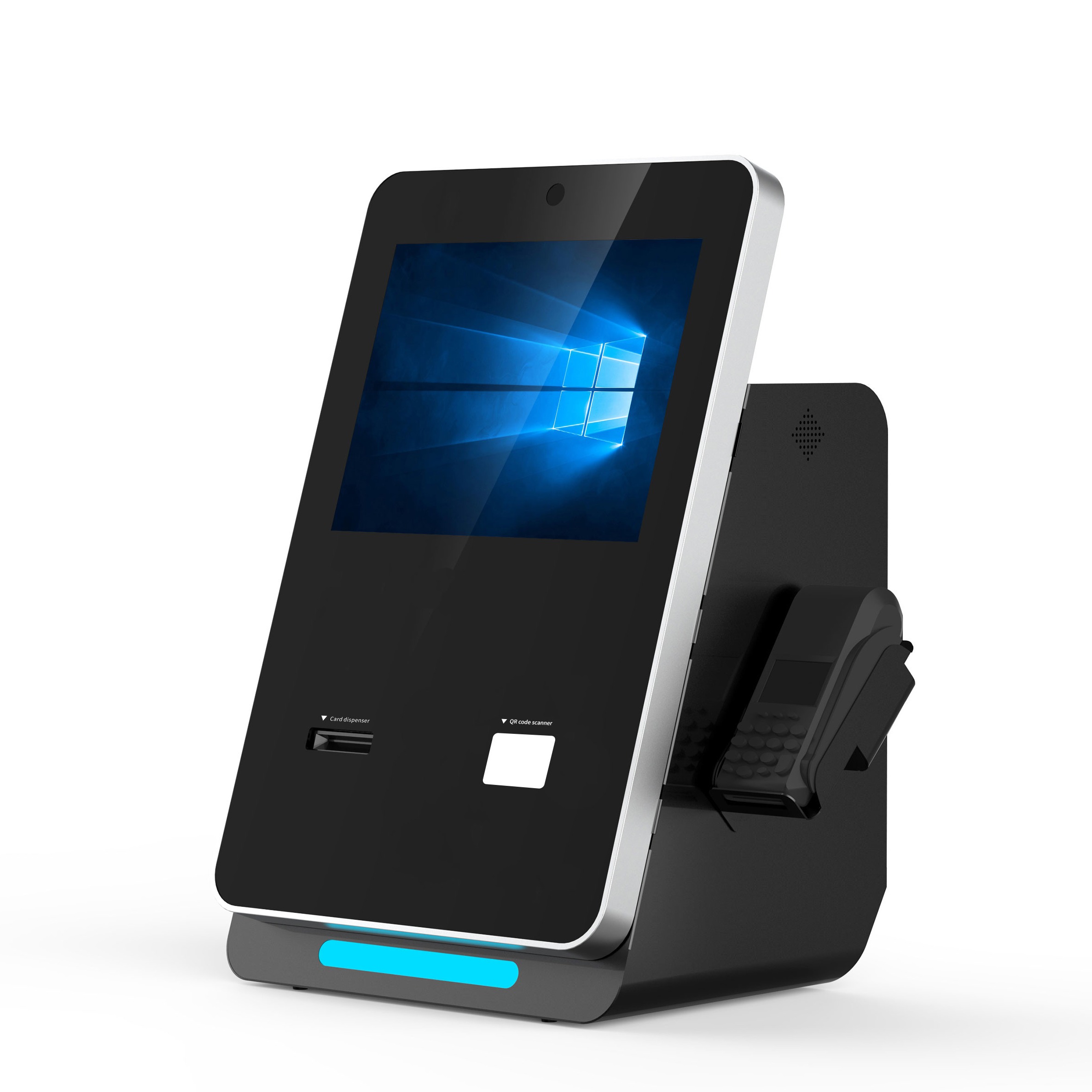 Hotel Check In Out Kiosk With 1.5 Inch Touch Display Passport Scanner Key Card Encoder