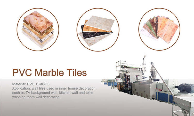 75Kw Artificial Marble Plate Production Line / PVC Profile Making Machine 400Kg/H 500-550Pcs