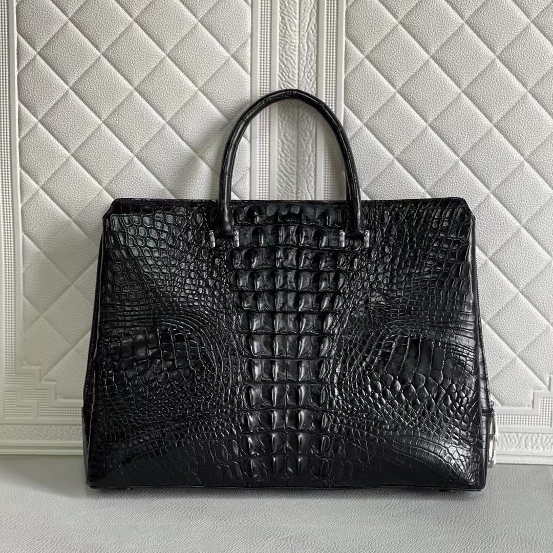 Authentic Crocodile Skin Businessmen Passcode Briefcase Genuine Alligator Leather Male Large Totes Top-handle Handbag