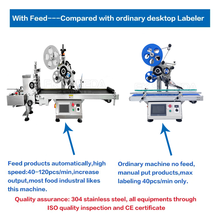 Flat Plastic Box Labeling Machine for Flat Top and Bottom Surfaces Case Packaging