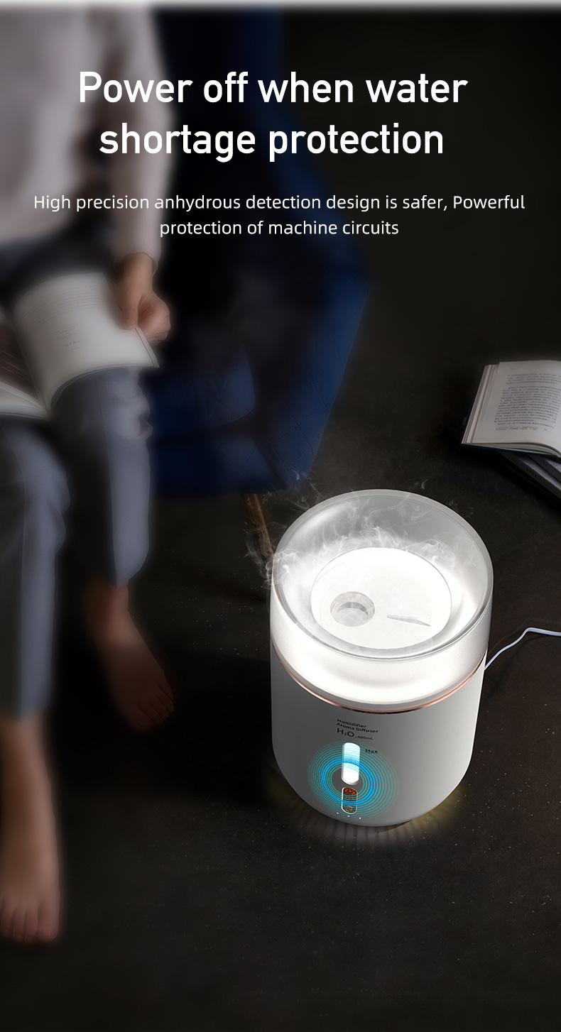 HOMEFISH H2O Cloud Mist Air Jellyfish Humidifiers Room Aroma Oil Diffuser 480ml