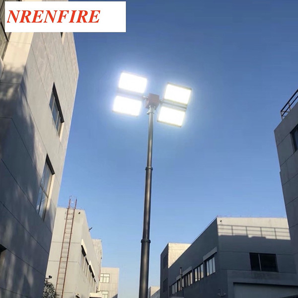 Fire Truck Mounted 6m pneumatic telescopic mast 4x180W LED Lights