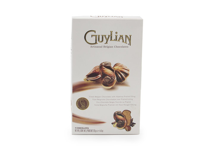 Chocolate Candy Gift Boxes With Window , Gold Foil Logo Paper Boxes For Chocolates