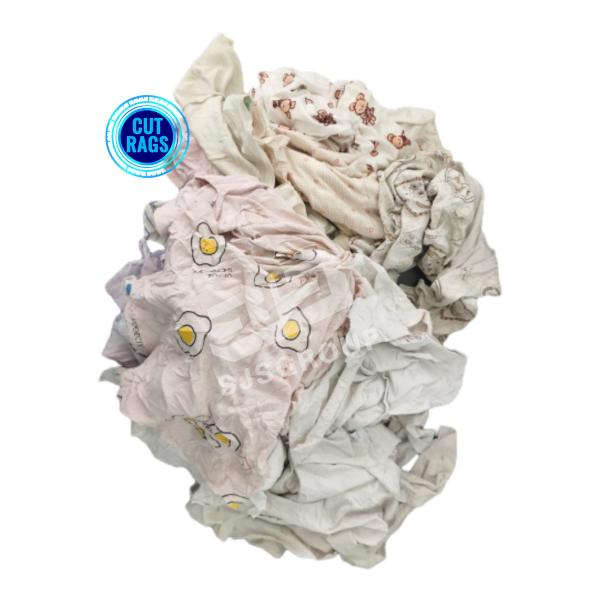 Strong Water Absorbency Cotton Printed T Shirt Cotton Rags Light Color Mixed