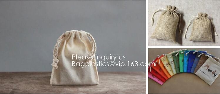 100% Cotton Canvas Favor Bag Pouch with Drawstring,Cotton Breathable Dust-Proof Drawstring Storage Pouch Multi-Functiona