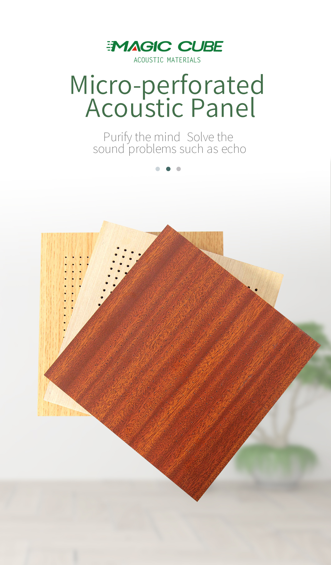 Veneer Surface Finishing Microperf Acoustic Panels 0.5mm Holes With Fr MDF
