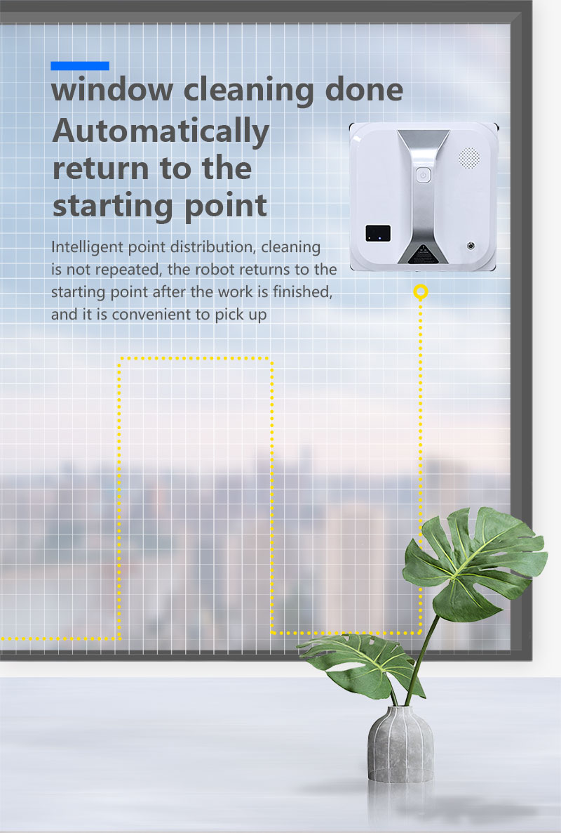 Intelligent Cleaning Vertical Robot Window Cleaner For Household Electric Noise 65dB