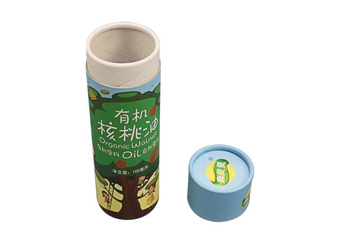 FSC Paper Tubes Packaging , Ivory Board Round Shaped Box Glossy